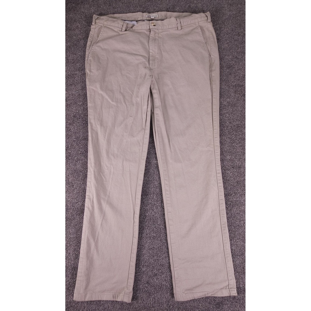 Peter Millar Pants Mens 36 Khaki Stretch Twill Chino Pima Cotton Golf ME0B06